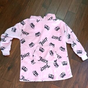 Juicy Couture women's oversized Pink Hoodie Pullover (Sleepwear line) size S/M